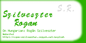 szilveszter rogan business card